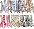 Set of 24 Versatile Fashion Scarves: Multi-Use Accessories for Hair, Bags, and Neckwear